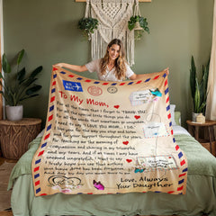 To My Mom Thank You – Coral Fleece Blanket - BlessedBiz