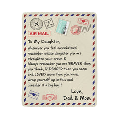 To My Daughter Loved (From Dad & Mom) – Sherpa Fleece Blanket - BlessedBiz