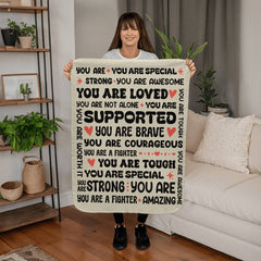 To My Daughter Braver (From Mom) – Sherpa Fleece Blanket - BlessedBiz