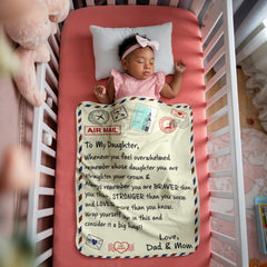 To My Daughter Loved (From Dad & Mom) – Sherpa Fleece Blanket - BlessedBiz