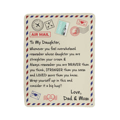 To My Daughter Loved (From Dad & Mom) – Sherpa Fleece Blanket - BlessedBiz