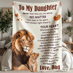 To My Daughter Never Feel Alone – Sherpa Fleece Blanket - BlessedBiz