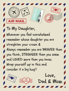 To My Daughter Loved (From Dad & Mom) – Sherpa Fleece Blanket - BlessedBiz