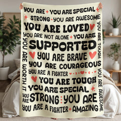 To My Daughter Braver (From Mom) – Sherpa Fleece Blanket - BlessedBiz