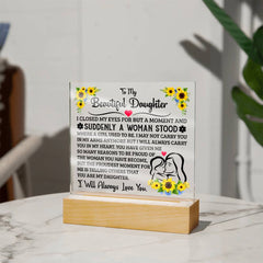 To My Daughter – Acrylic Square - BlessedBiz