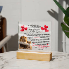 To My Daughter Old Lion – Acrylic Square - BlessedBiz