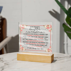 To My Beautiful Daughter – Acrylic Square - BlessedBiz