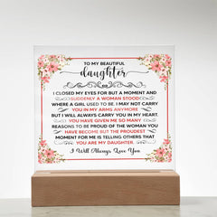 To My Beautiful Daughter – Acrylic Square - BlessedBiz