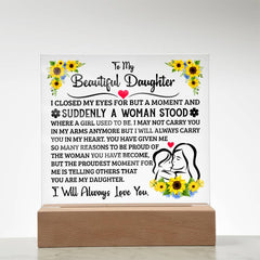 To My Daughter – Acrylic Square - BlessedBiz