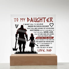 To My Daughter Skies – Acrylic Square - BlessedBiz