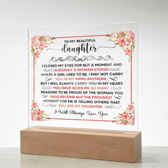 To My Beautiful Daughter – Acrylic Square - BlessedBiz