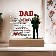 Thank You Dad - Acrylic Square - BlessedBiz