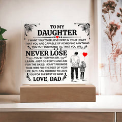 To My Daughter Promise – Acrylic Square - BlessedBiz