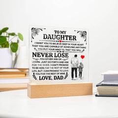 To My Daughter Promise – Acrylic Square - BlessedBiz
