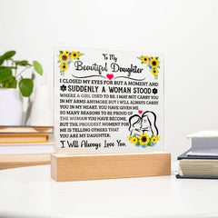 To My Daughter – Acrylic Square - BlessedBiz