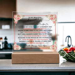 To My Beautiful Daughter – Acrylic Square - BlessedBiz