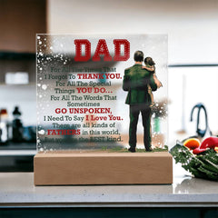 Thank You Dad - Acrylic Square - BlessedBiz