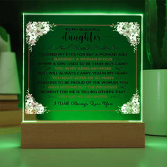 To My Beautiful Daughter – Acrylic Square - BlessedBiz