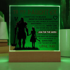 To My Daughter Skies – Acrylic Square - BlessedBiz