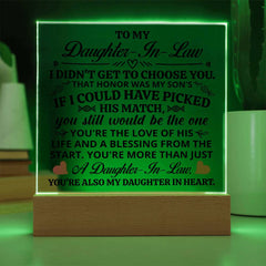 To My Daughter-in-Law Honor – Acrylic Square - BlessedBiz