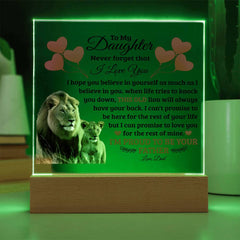 To My Daughter Old Lion – Acrylic Square - BlessedBiz
