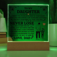 To My Daughter Promise – Acrylic Square - BlessedBiz