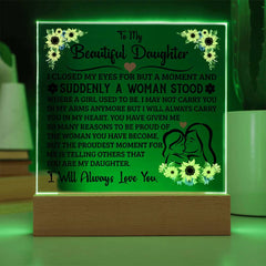 To My Daughter – Acrylic Square - BlessedBiz