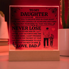 To My Daughter Promise – Acrylic Square - BlessedBiz