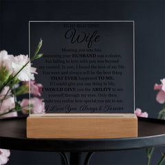To My Beautiful Wife (Printed) – Acrylic Square - BlessedBiz