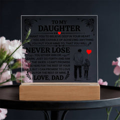 To My Daughter Promise – Acrylic Square - BlessedBiz