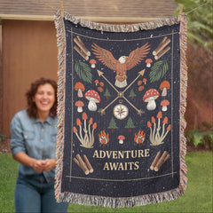 Adventure Awaits - Woven Blanket - BlessedBiz