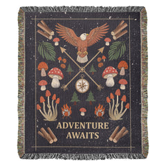 Adventure Awaits - Woven Blanket - BlessedBiz