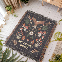 Adventure Awaits - Woven Blanket - BlessedBiz
