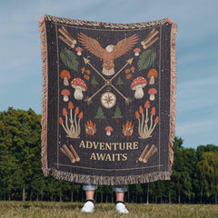 Adventure Awaits - Woven Blanket - BlessedBiz