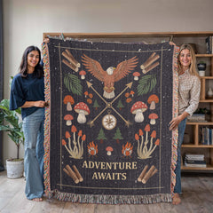 Adventure Awaits - Woven Blanket - BlessedBiz